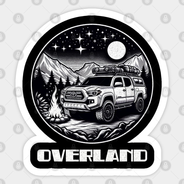 Overland Toyota night scene Sticker by Tofuvanman